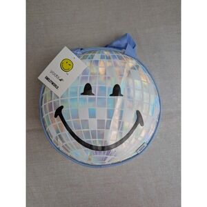 Yoobi Lunch Bag Kids OS Blue NEW SmileyWorld Disco Ball Holographic Insulated